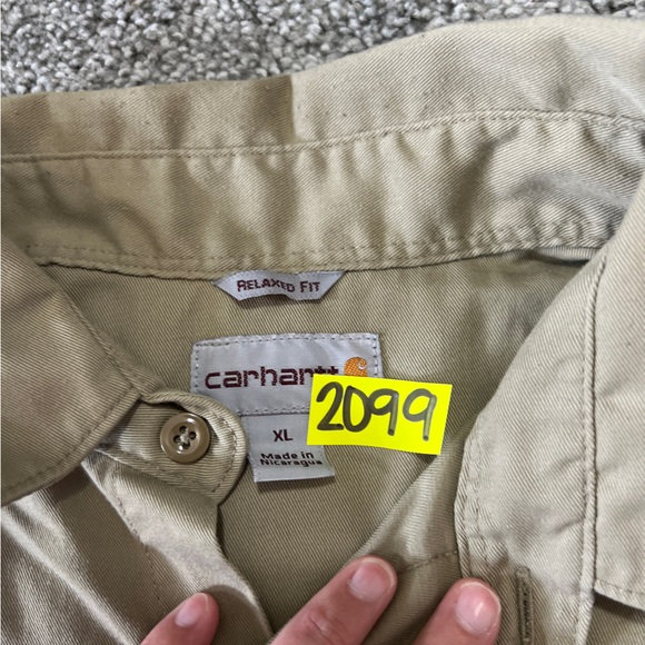 Carhartt shirt mens XL tan button casual gorpcore workwear outdoor camping - Picture 8 of 11